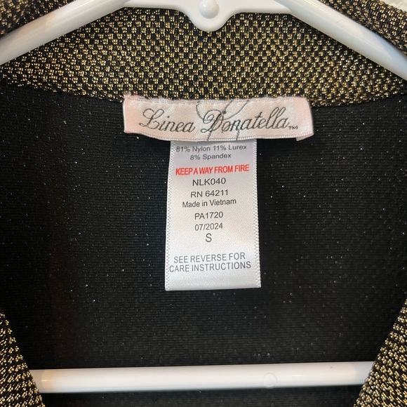 Linea Donatella Metallic Black Blouse - Picture 4 of 4